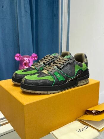 Green black. Grey black. Grey green. Black and Grey Shoes